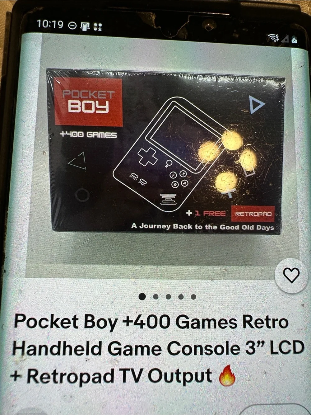Retro Handheld Game Console - Black